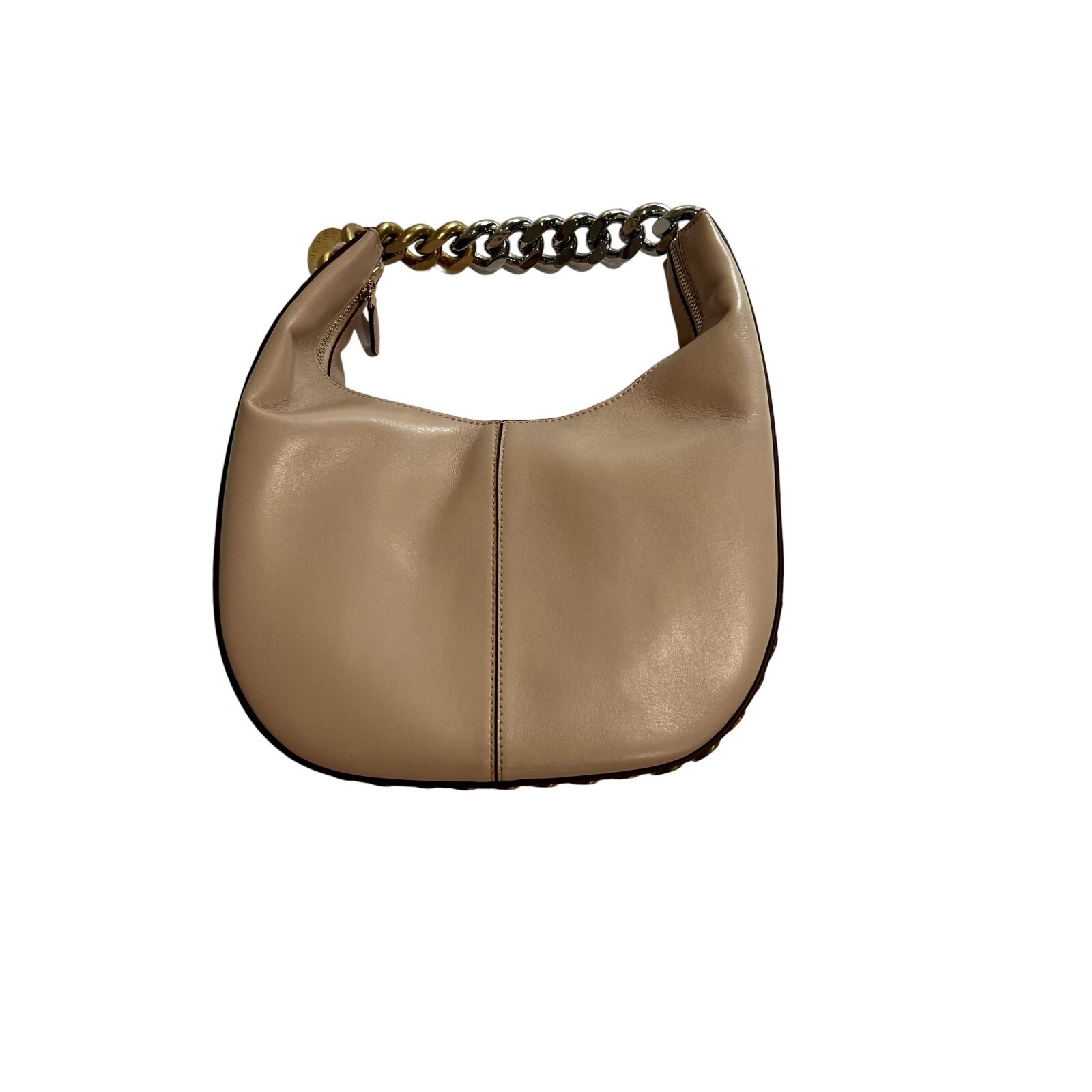 【関税&送料込】Stella Mccartney Frayme Shoulder Bag Stella McCartney Frayme Small Zipped Shoulder Bag in Powder