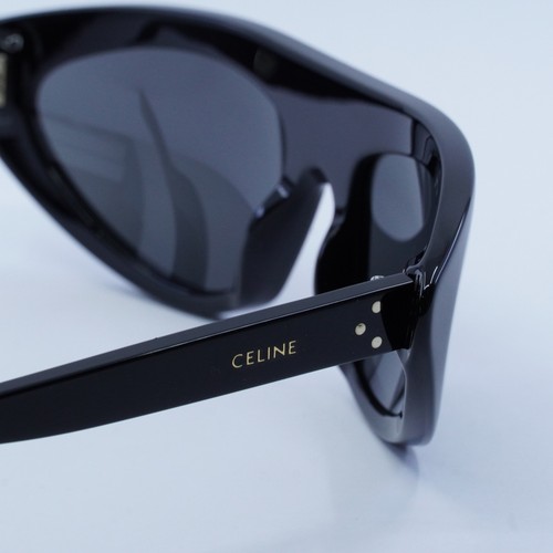 Pre-owned Celine Cl40261i 01a Shiny Black/smoke 60-19-125 Sunglasses Authentic In Gray