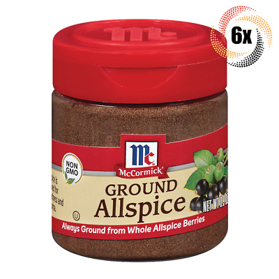 6x Shakers McCormick Ground Allspice Seasoning | .90oz | Whole Allspice Berries