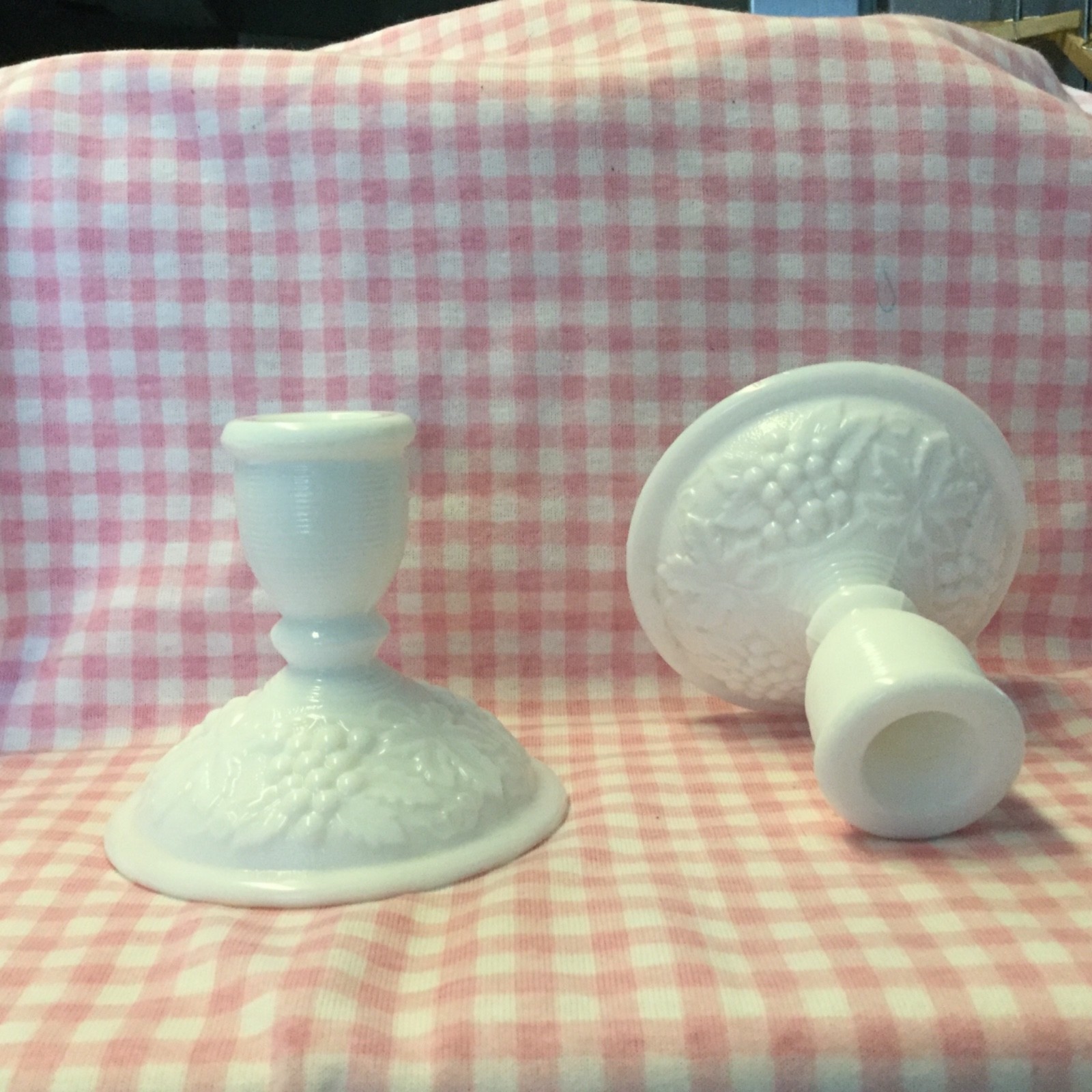 EUC Milk Glass Candle holders