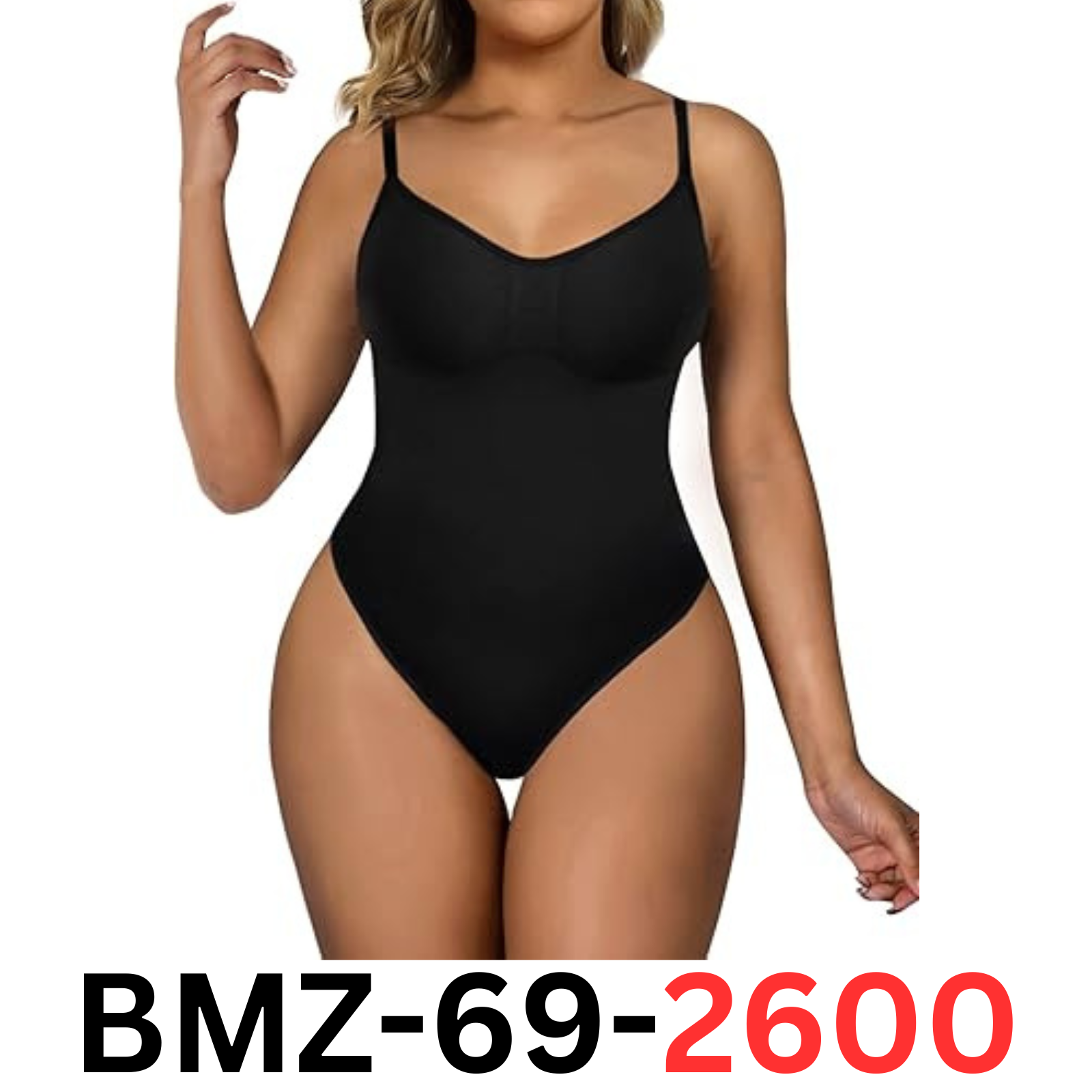 SHAPERX Women's Bodysuit Tummy Control Body Shaper Seamless Shapewear, Blk 2X/3X