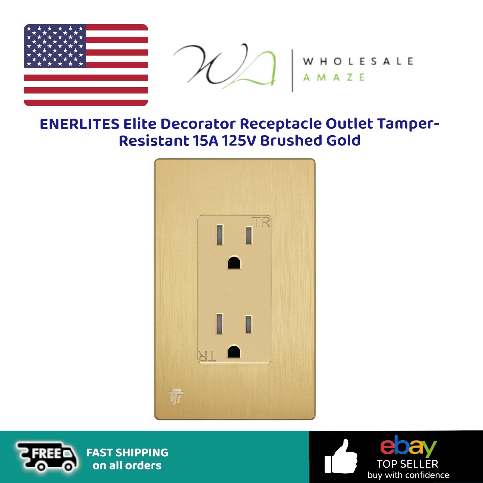 ENERLITES Elite Series Decorator Receptacle Outlet