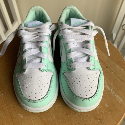 2023 Nike Dunk Low White/Mint Foam PS FZ3536-100 Boys Size