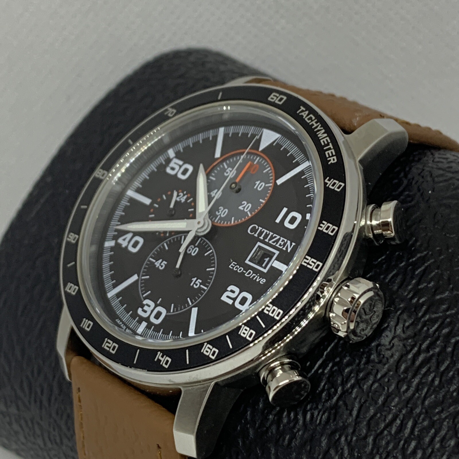 Citizen Eco-Drive CA0649-14E Men's Brown Leather Analog Dial