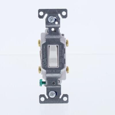 Eaton White COMMERCIAL DOUBLE POLE Toggle Wall Light Switch 20A Bulk CS220W