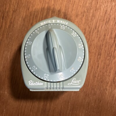 *READ* Robertshaw Lux Minute Minder Kitchen Timer MCM Rocket Sage/Seafoam Green