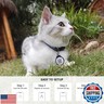 TAGHELP Reflective Breakaway Cat Collar with Apple AirTag Holder with Smart ID tag, QR Code Tag and Bell - Personalized Real-Time Tracking for Cats and Kittens,NO APP (Sky Blue)
