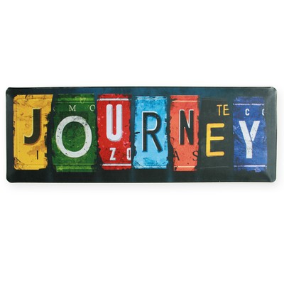Metallschild Journey Schild Retro ca. 15x45 cm Vintage bunt Blechschild #1619