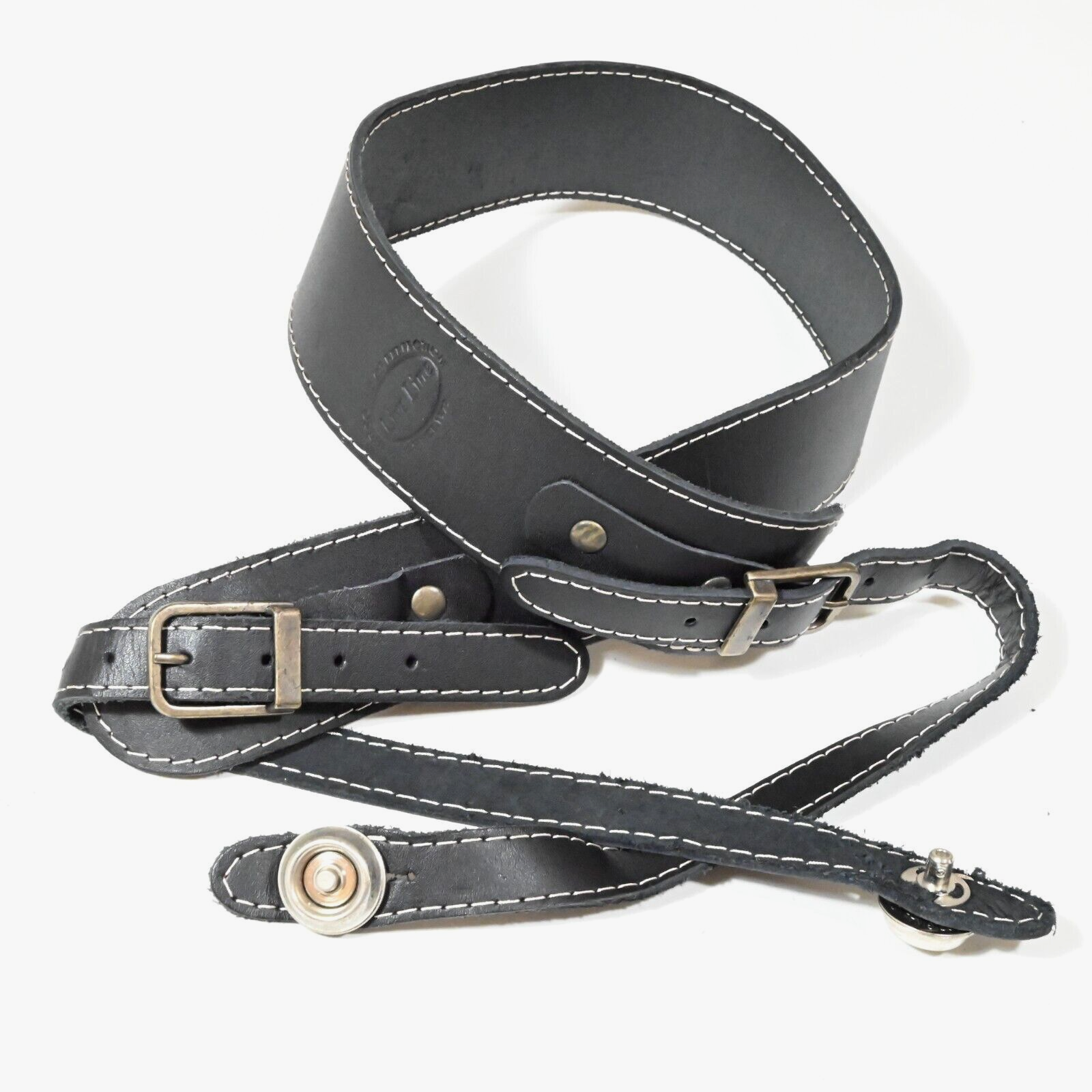Live Line Deluxe Genuine Leather Guitar Strap, Japan - Double Buckle