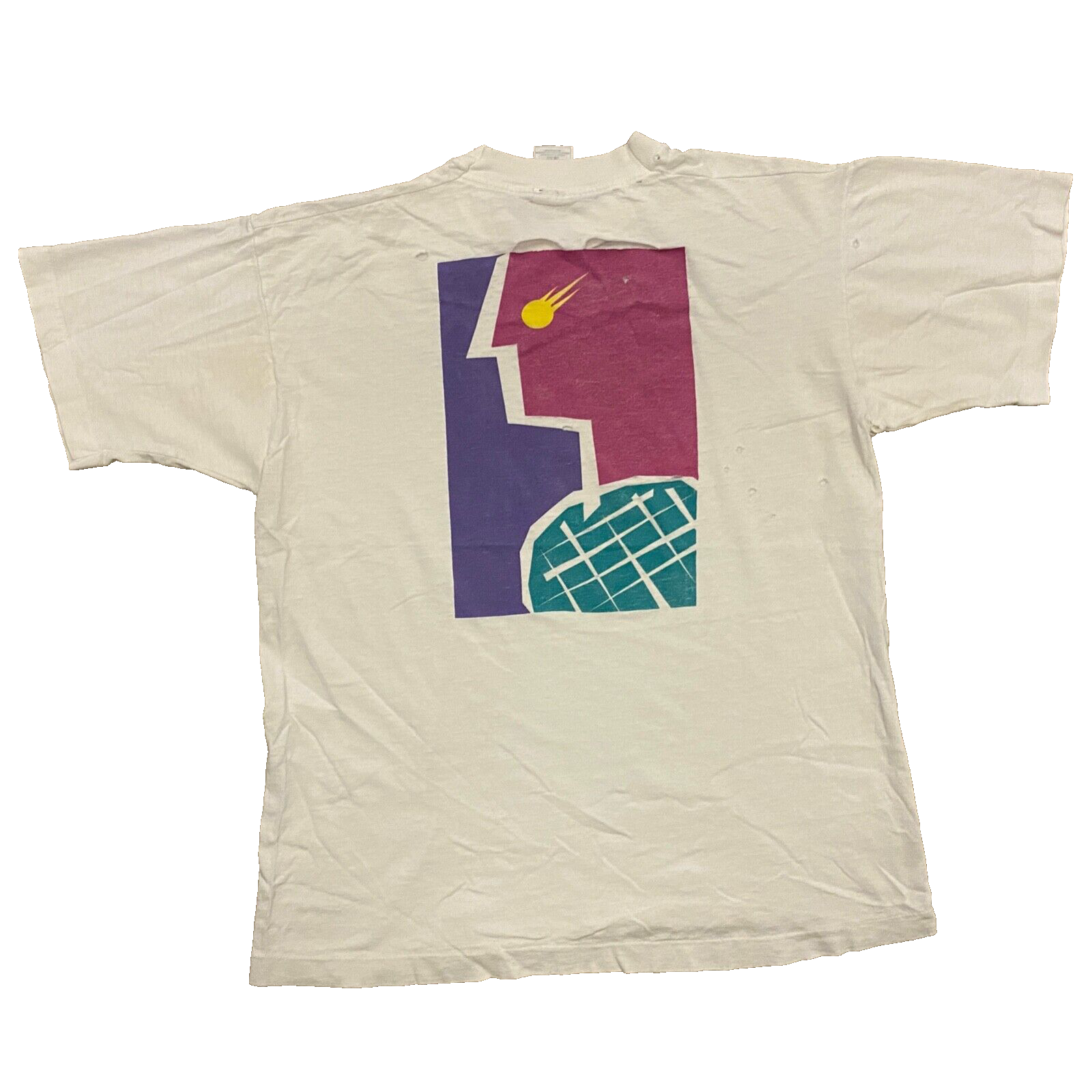 Tシャツ・カットソー OPEN YY_TheOpen Product BACK SLIT SYMBOL TEE (WHITE) OPEN YY Back Slit Symbol Tee - White | International Store