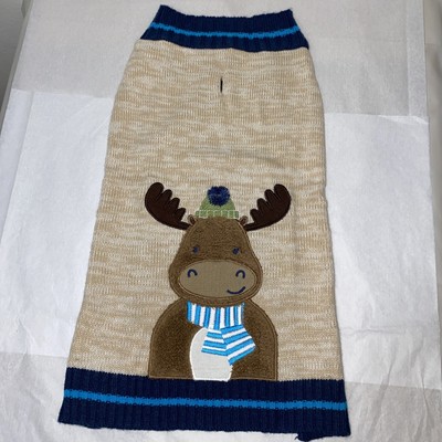Unbranded Christmoose Pet/Dog XL Sweater Cute Soft Moose NWOT