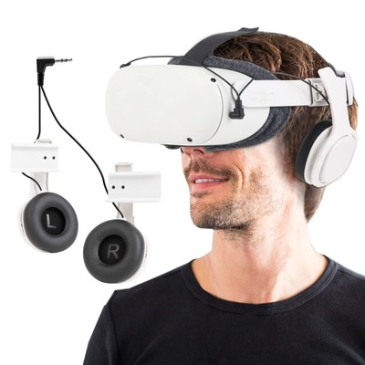 Stereo VR Headphones Custom Made for Meta Quest 2/Oculus Quest 2 Elite Head S...