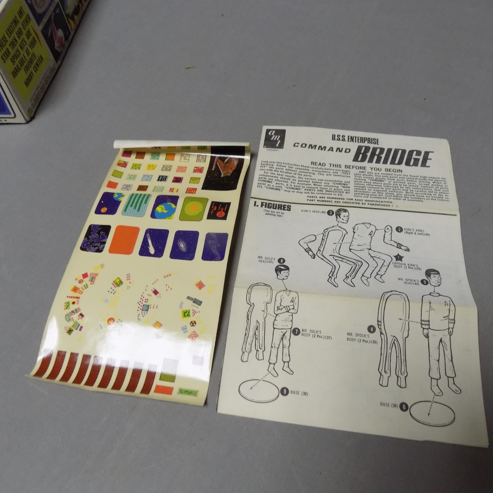 AMT Star Trek USS Enterprise Command Bridge Model Kit S950 Unused 1975 complete
