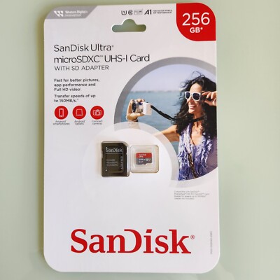 SanDisk Ultra 256 GB micro SDXC UHS-I High Speed 150MB/s GENUINE factory seal