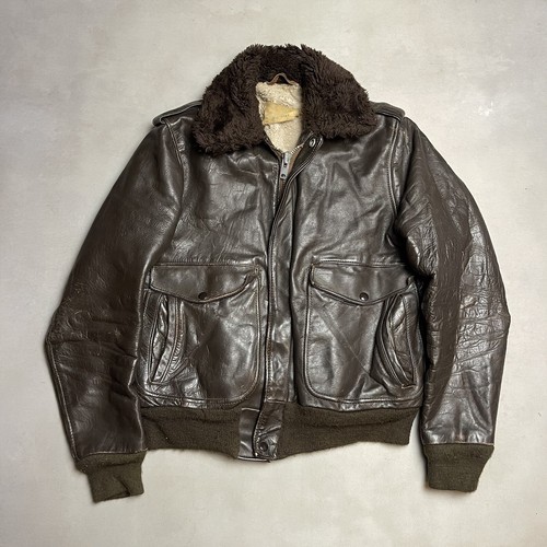 Vintage Schott Bros NYC Leather Bomber Flight Jacket IS-674 Vintage Schott Bros NYC Leather Bomber Flight Jacket IS-674