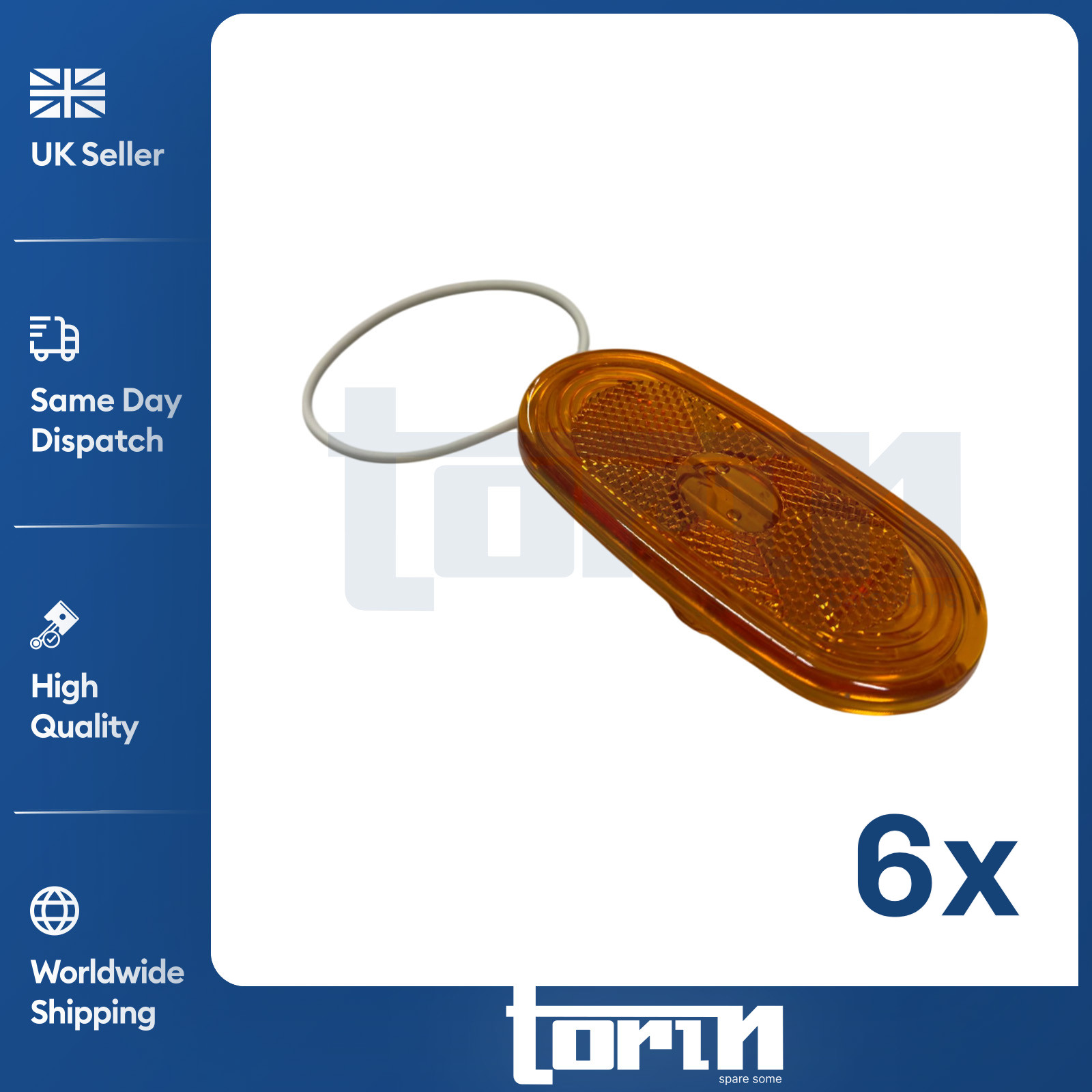 6X Side Amber Marker Lens Lamp For Mercedes Sprinter 906 (2006-2017) A0038202956