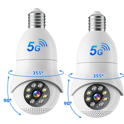 2xCamaras De Seguridad 5G Wifi Exterior Inalambrica Con Vision Nocturna 1080P HD