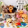 HyDren 24 Pcs Mini Stuffed Forest Animals Bulk Jungle Animal 4.8 Inch Lovely Toys Lion Tiger Elephant Giraffe Plush for Classroom Gift Stockings Filler Christmas(Single Style)