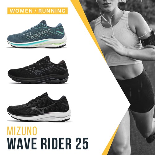 

Mizuno Wave Rider 25 Women Runner Road Running Marathon Спортивная обувь Pick 1, Multicolor, Wave Rider 25