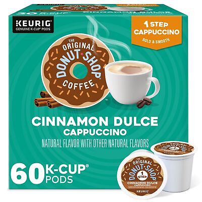 The Original Donut Shop One-Step Cinnamon Dulce Cappuccino, K-Cups, 60 Count