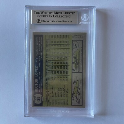 1961 Topps Baseball #28 Hector Lopez BGS5