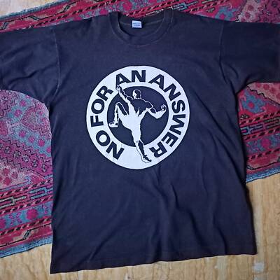 No For An Answer vintage 80's black t-shirt