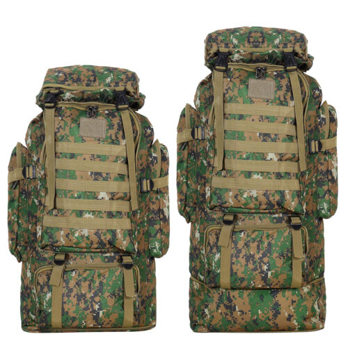 ::100L Military Molle Tactical Backpack Rucksack Camping Hiking Bag Outdoor Travel