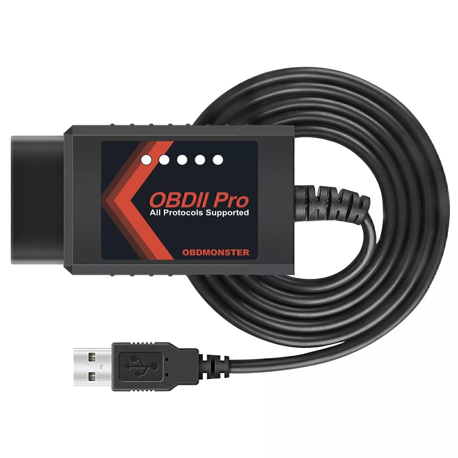 OBD2 Diagnostic Scanner, Car USB Connector V1.5 OBD2 Diagnostic Cable Interface Scanner