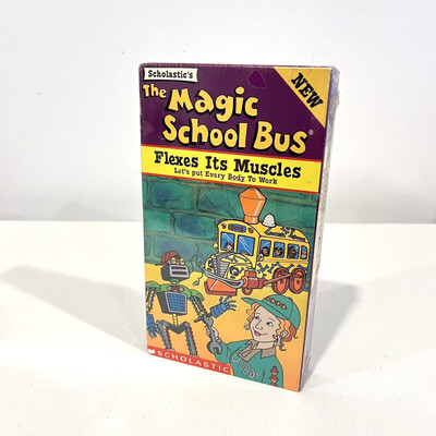 THE MAGIC SCHOOL BUS FLEXES ITS MUSCLES LET S PUT EVERY BODY TO WORK VHS NEW
