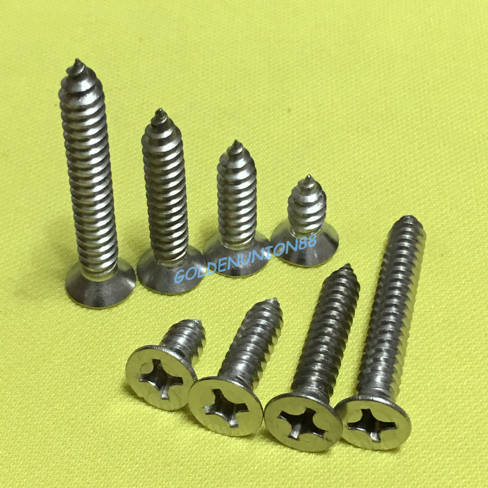 M6.3X16/25/35/45mm SUS304 Self Tapping Screw Cross recessed Countersunk