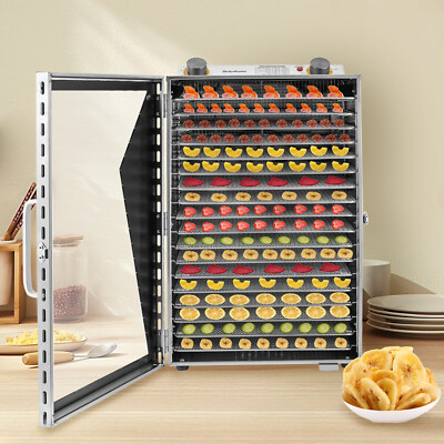 18 Trays Dryer Commercial Food Dehydrators 600W Stainless Steel Drying MachineUS