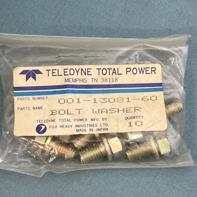 QTY 10 NEW GENUINE TELEDYNE TOTAL POWER 001-13081-60 BOLT & WASHER