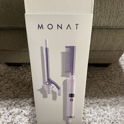 Monat Sleek & Curled Interchangeable Hot Comb & Rod All Hair Types BRAND NEW