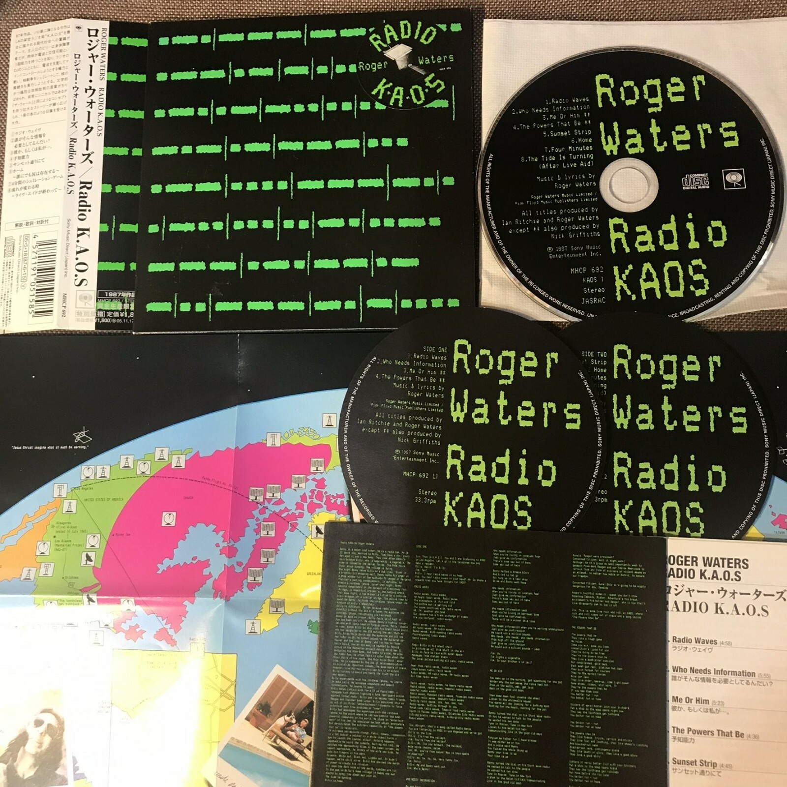 ROGER WATERS Radio K.A.O.S PINK FLOYD JAPAN Mini-LP CD MHCP692 w/OBI+2 LABELS ROGER WATERS Radio K.A.O.S PINK FLOYD JAPAN Mini-LP CD MHCP692 w/OBI+2 LABELS