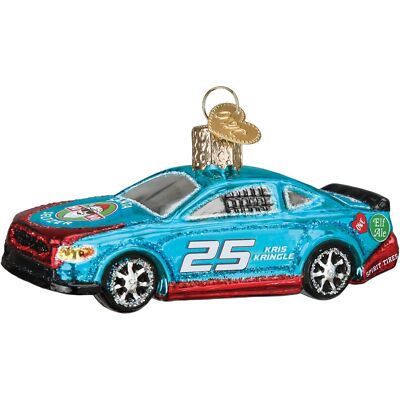 Old World Christmas Glass Ornament, Racing Sports Car, 4'' (With OWC Gift Box)