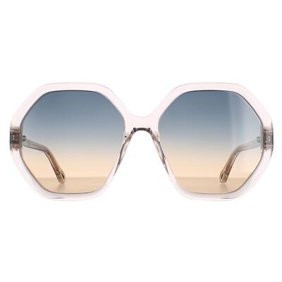 Pre-owned Chloé Chloe Sunglasses Ch0008s Esther 002 Pink Crystal Blue To Peach Gradient