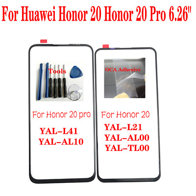 For Huawei Honor 20 / 20 Pro YAL-L21 L41 AL00 TL00 Outer Front Screen Glass Lens