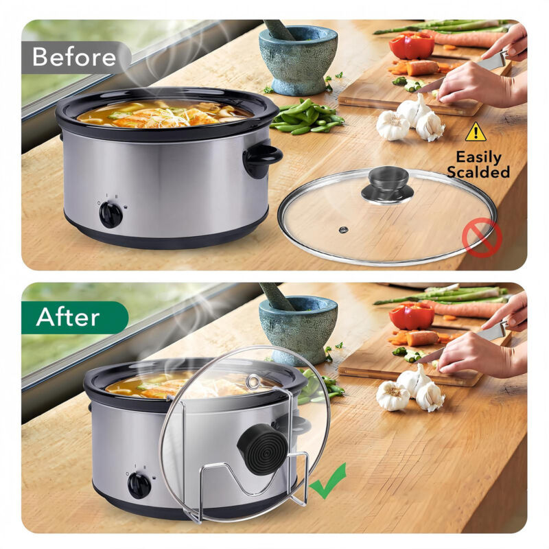 Crock Pot Lid Holder, Slow Cooker Lid Holder, Lid Pocket Slow Cooker Lid Holder