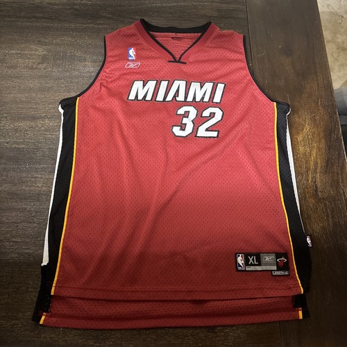 Miami Heat Shaquille O'Neal #32 Red Stitched Swingman Reebok