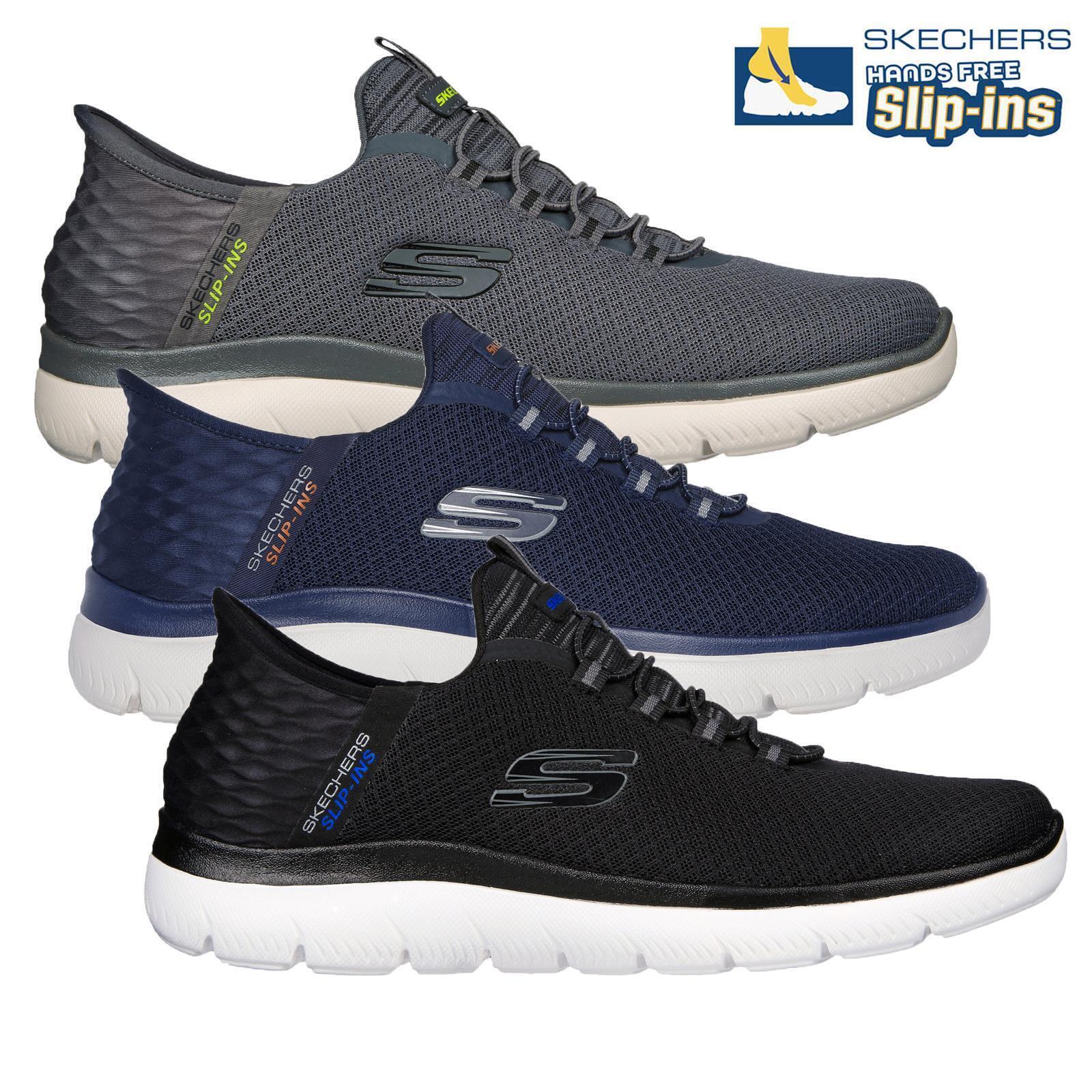 Skechers Mens Slip Ins Trainers Hands Free Memory Foam Shoes 232457 High Range