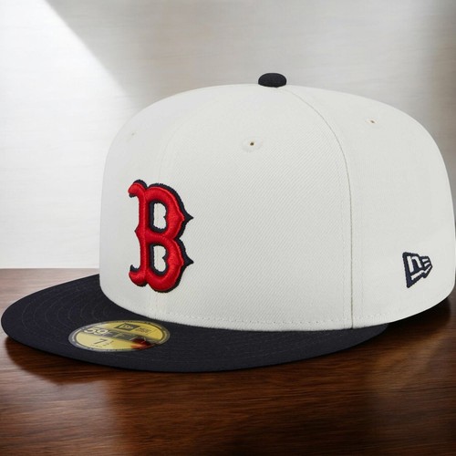 [60305772] МУЖСКАЯ ФУТБОЛКА NEW ERA MLB BOSTON RED SOX 5950 RETRO E1, ПРИТАЛЕННАЯ, КРЕМОВАЯ /КОРОЛЕВСКАЯ