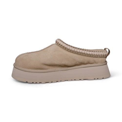 Pre-owned Ugg Tazz Mustard Seed Suede Mule Platform Shoes Women's Slippers Size Us 8