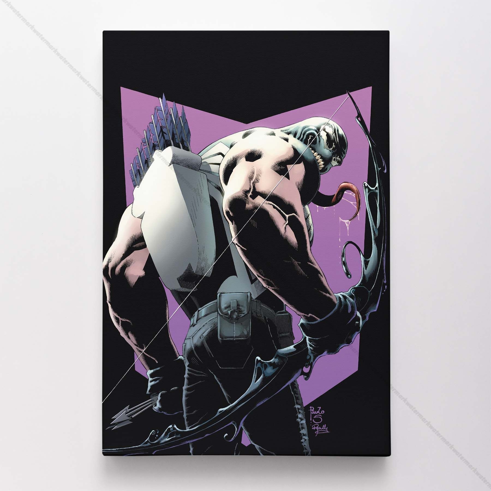 Venom Poster Canvas Venomized Hawkeye Comic Book Art Print #24