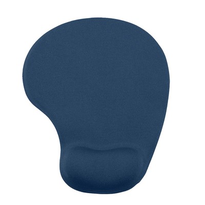 Mouse Mat Anti-skid Reduce Hand Fatigue Solid Color Mousepad with Wris Dark Blue