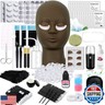 QUKLOGEN Lash Extension Kit Eyelash Practice for Beginners Professional Set with Mannequin Head Removable Eyelids USB Fan Spraye Individual False Lash Eyelash Strips Shampoo Brush Supplies