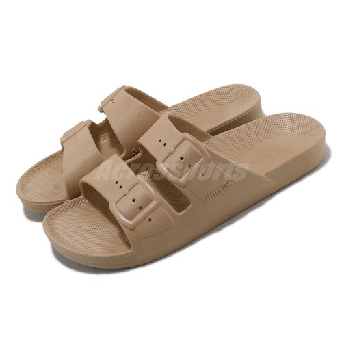 

Freedom Moses Two Band Slide Khaki Camel Мужские сандалии унисекс Тапочки FMCAMEL, Two Band Slide