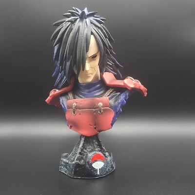 Anime ninja Shippuden Uchiha Madara Head Bust PVC Figure Statue Toy Gift