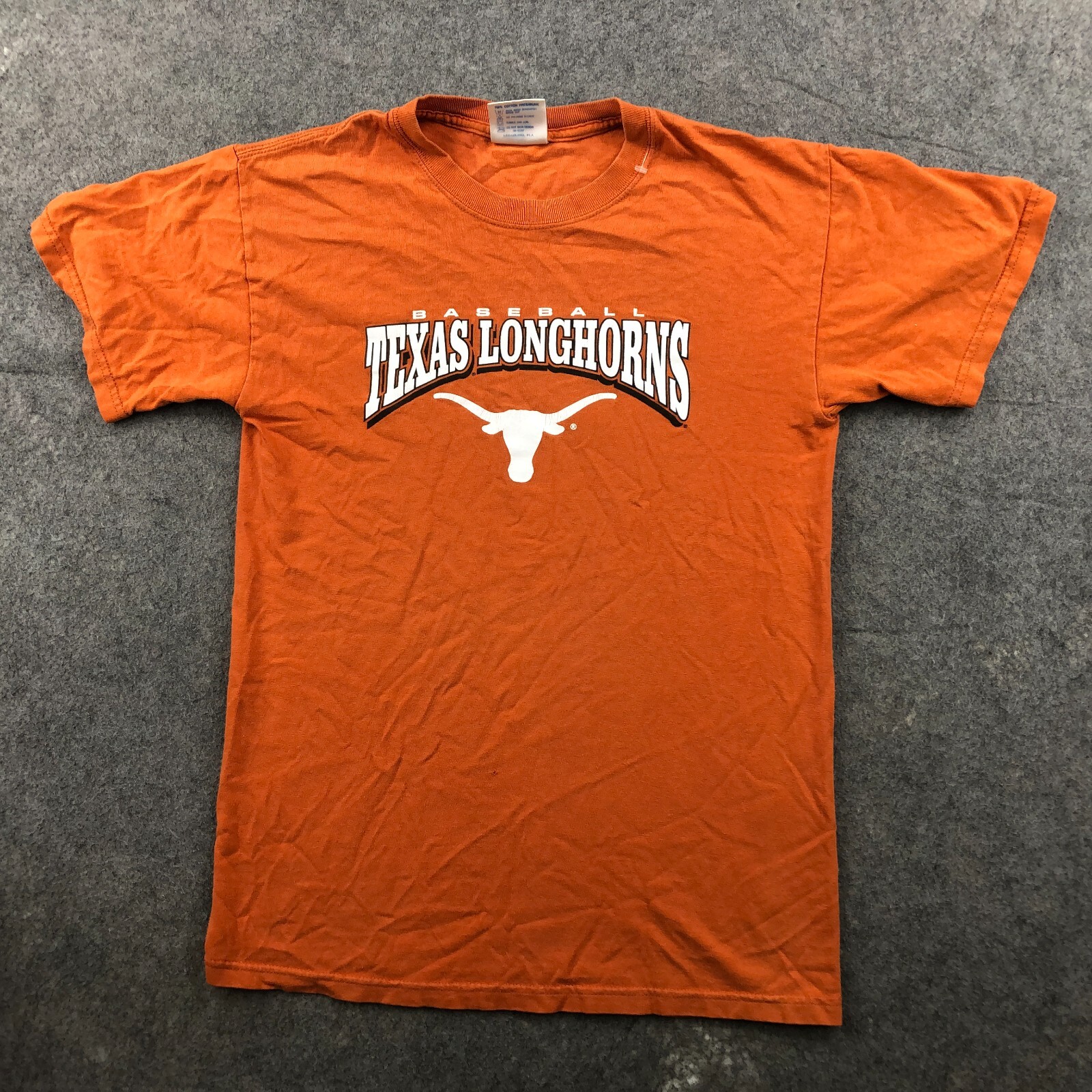 Vintage Texas Longhorns Shirt Mens Small Orange Short Sleeve