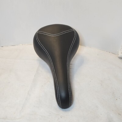 Mongoose Bicycle Bike Saddle Seat Black and White Logo And Stitching 