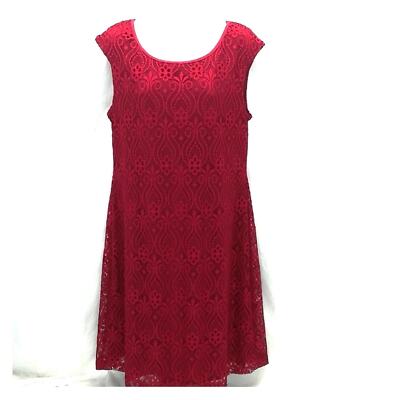 Connected Apparel Women's Sleeveless Dress Red